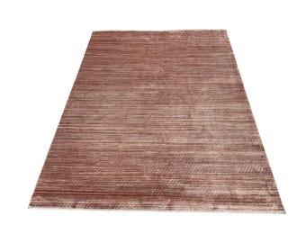 Turkisk viskosmatta i siden: Brunaktig kopparfärgad modern matta (1,3 x 2,2 m)