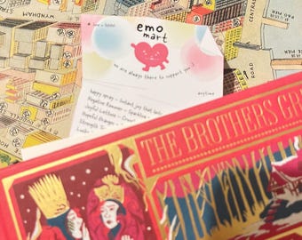 Cute Receipt Bookmark – Kawaii Stationery for Book Lovers, Emo Mart Emotional Support Book Buddy