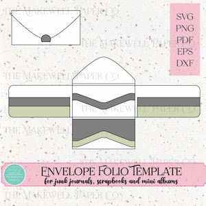 Umschlag Folio anpassbare Vorlage für Junk Journals und Scrapbooks (Digitaler Download)