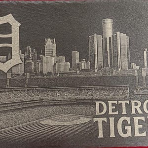 Detroit Tigers Laser Engraved Slate