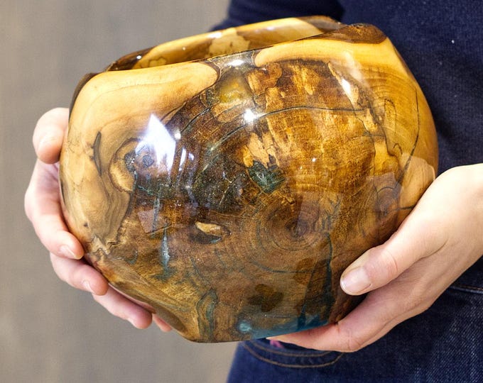 Luxury Handmade Walnut Wood & Resin Bowl, Birthday Gift, Gloss Resin Wood, Epoxy Resin Gift, Gloss Wood Bowl, named Complex Destruction