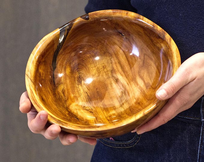 Luxury Handmade Apple Wood Bowl, Unique Gift For Mom, Unique Gift For Mum, New Mom Gift, Wood Wedding Gift, named Find A Dragon