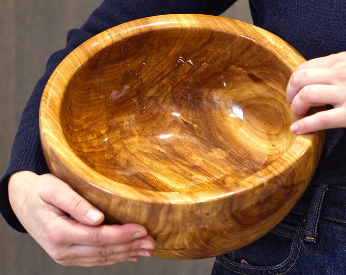 Luxury Handmade Apple Wood Bowl, Unique Gift For Mom, Wood Wedding Gift, Anniversary Gift, Gift For Wife, named House Of 2 Flying Daggers