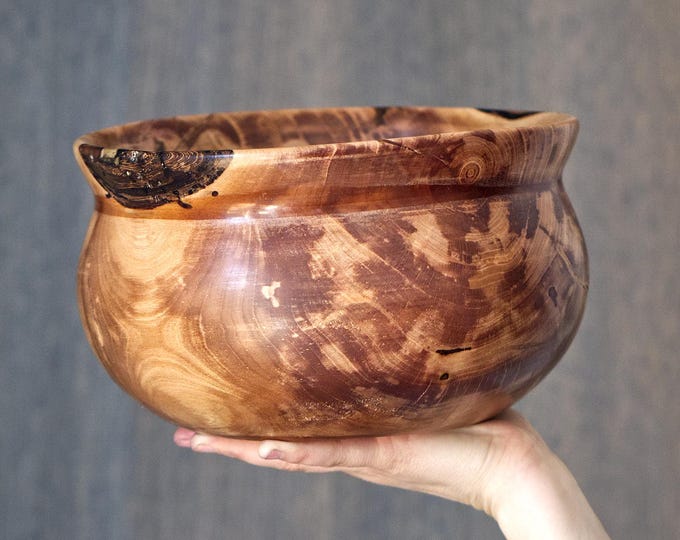 Fruit Bowl From Walnut Wood – Boho Decor, Housewarming Gift, Table Centerpiece, Handmade Gift, Gift For Her, named Camouflage