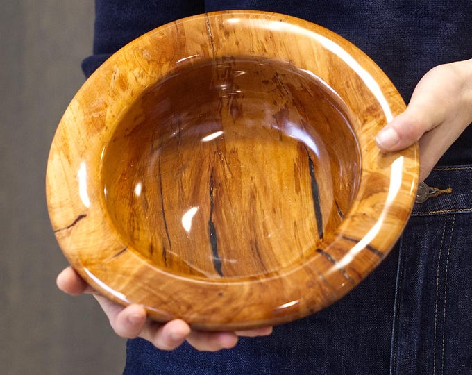 Luxury Handmade Pear Wood Bowl, Gloss Epoxy Bowl, Epoxy Resin Bowl, Gloss Wood Bowl, Anniversary Gift, Handmade Gift, named Desert Fractures