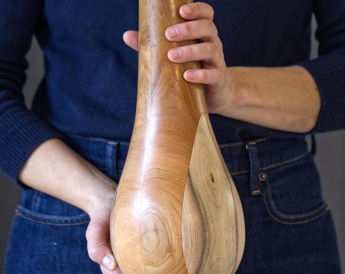 UNIQUE Handcrafted Cherry, walnut Wood Vase Waterproof, New Homeowner Gift, Art Woodworks, Wood Wedding Gift, named Walnut Tear