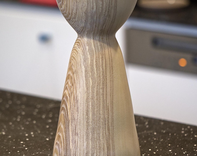 UNIQUE Handcrafted Ash Wood Vase, Handmade Gift, Gifts For Her, Unique Wooden Art, Modern Kitchen Art, named Castle In The Rock