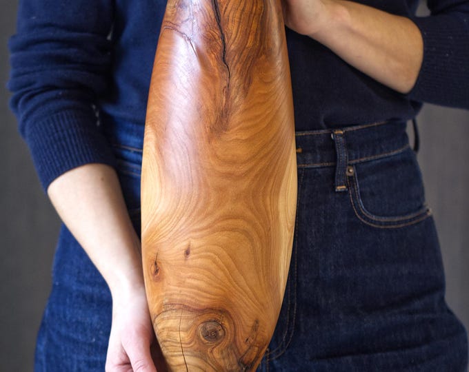 UNIQUE Handcrafted Cherry Wood Vase, Natural Decor Vase, Modern Kitchen Art, Unique Centerpiece, Anniversary Gift, named Evil From The Deep