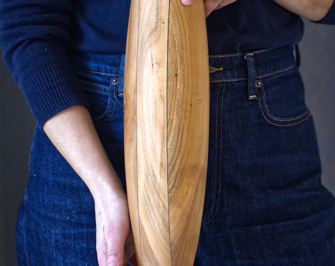 Handcrafted Cherry Wood Vase, Waterproof Natural Decor