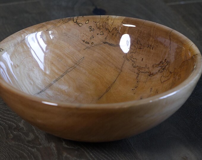 Luxury Handmade Elm Wood Bowl, Glossy Wood Bowl, Gloss Epoxy Bowl, Housewarming Gift, Handmade Gloss Bowl, Gift For Her, named Aegean Sea