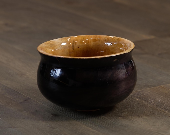 Luxury Handmade Poplar Wood Bowl, Gift For Wife, Glossy Wood Bowl, Handmade Gift, New Homeowner Gift, named Bullet Into Darkness