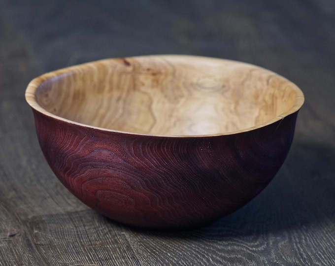 Large Salad Bowl From Elm Wood, Cool House Kitchens, Xl Wood Salad Bowl, Large Natural Bowl, Unique Gift For Mom, named Sonic Transmitter