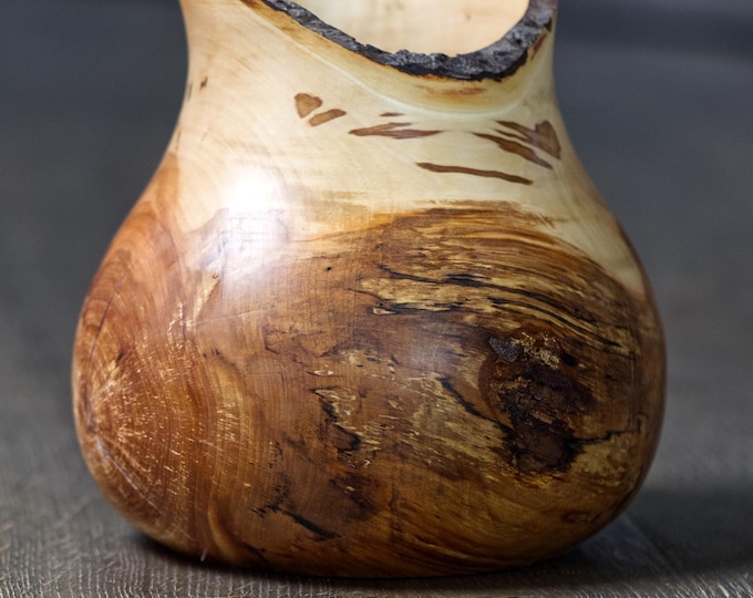 UNIQUE Handcrafted Apple Wood Vase, Gift For Her, Handmade Gift, Unique Gift For Mum, Vase Dried Flowers, named 3 Missiles Incoming