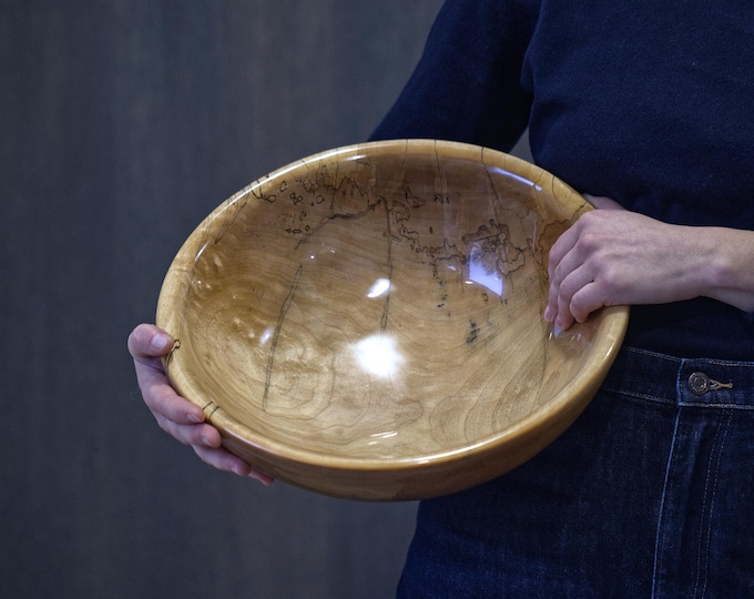 Luxury Handmade Elm Wood Bowl, Glossy Wood Bowl, Gloss Epoxy Bowl, Housewarming Gift, Handmade Gloss Bowl, Gift For Her, named Aegean Sea