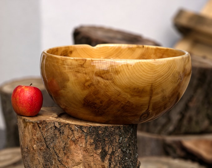 Luxury Handmade Poplar Wood Bowl, Gifts For Her, Anniversary Gift, Gift For Wife, Unique Centerpiece, Unique Wooden Art, named 5x And Enough