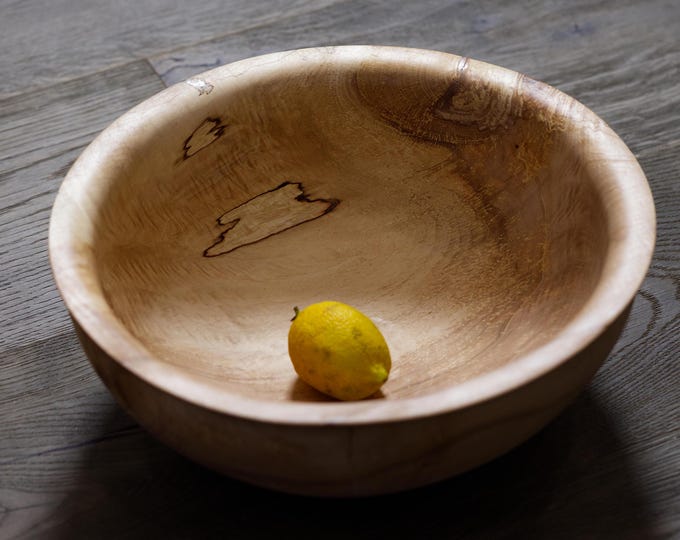 Large Fruit Bowl From Elm Wood, Huge Salad Bowl, Table Centerpiece, Large Natural Bowl, Handmade Gift, Wooden Bowls, named Half-zombie