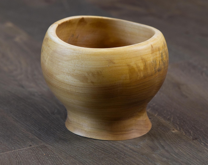 Salad Bowl From Poplar Wood, Wooden Centerpiece, Mid Century Modern, Art Woodworks, Handturned Bowl, Unique Gift For Mom, named Resurrection