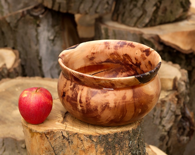 Fruit Bowl From Walnut Wood – Boho Decor, Housewarming Gift, Table Centerpiece, Handmade Gift, Gift For Her, named Camouflage