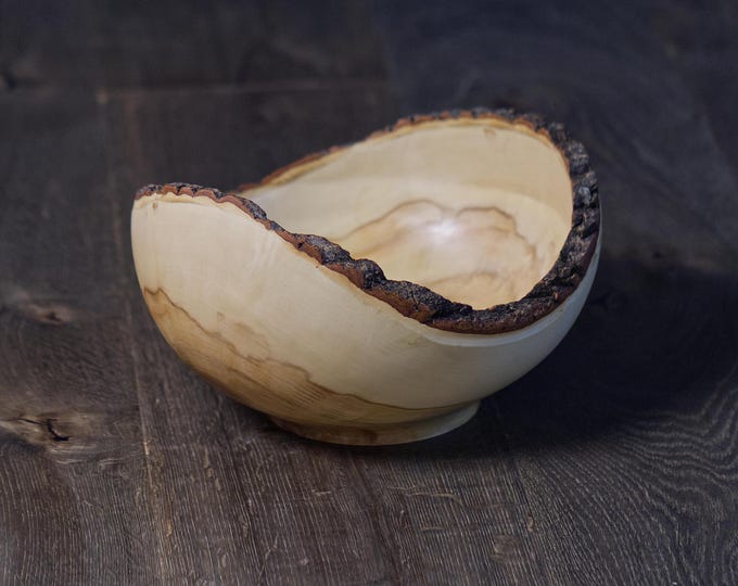 Large Salad Bowl From Maple Wood, Bowl Wedding Gifts, Large Wooden Bowl, Unique Centerpiece, Wood Wedding Gift, named Inducted Egg