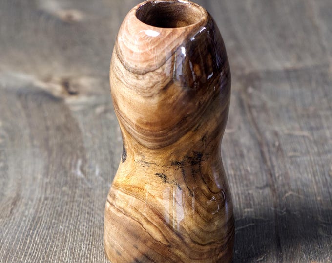 UNIQUE Handcrafted Luxury Walnut Wood Vase, Art Woodworks, Birthday Gift, Gloss Resin Wood, Gifts For Her, named Cancer Mitosis