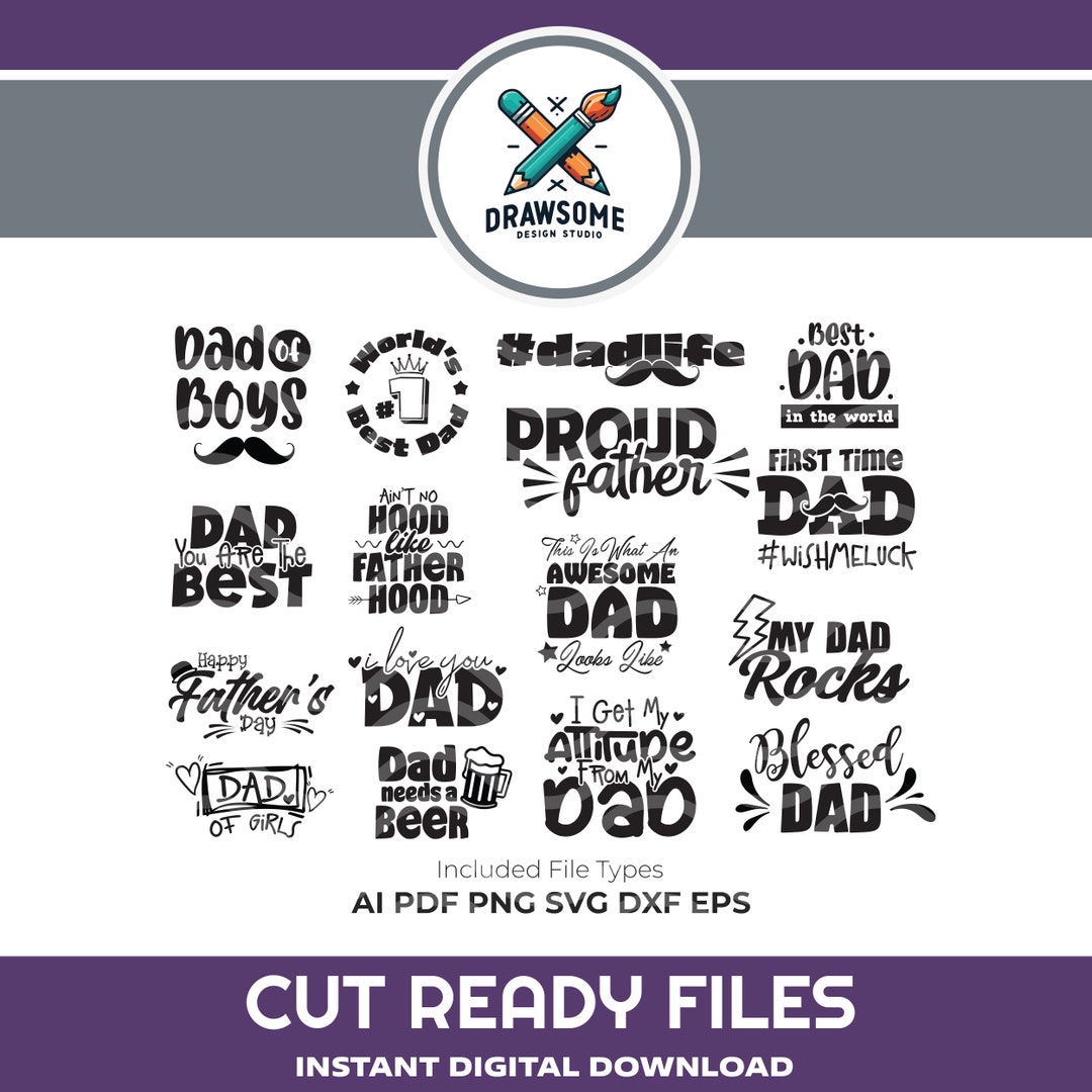 Father's Day SVG Bundle | Dad SVG | Family SVG | Best Dad Png | Father ...