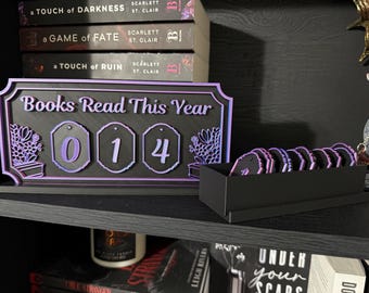 3D Printed Books Read This Year Tracker | Reading Goal Display Sign