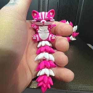 Fluffy Tail Flexi Cat Toy/Keychain