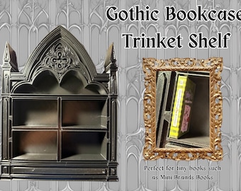 Gothic Mini Brands Bookcase Trinket Shelf