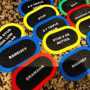 Poker Mix Game Plaques, Fully Customizable for your game