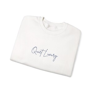 Quiet Luxury Cursive Sweatshirt: Cozy Crewneck Pullover