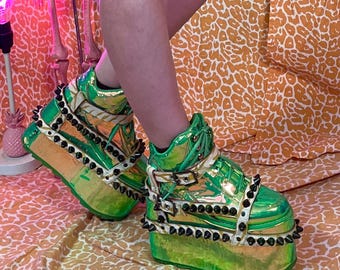 Vintage 1990s Y2k Z-COIL Bouncy Spring ACTIVE Sneakers Y2k Matrix