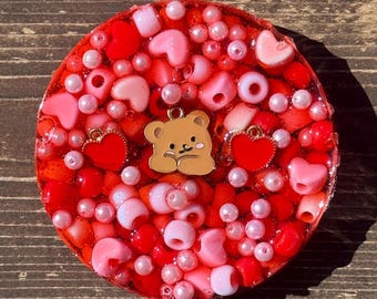 REUSABLE Large Beads Love Themed Picky Pad! Use 30+ Times Fidget toy, Skin picking, Eco Friendly, Satisfy Your Urge to Pick, Delve and Peel,