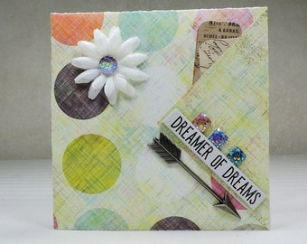 Handmade Journal, 6"x6" Journal, Junk Journal