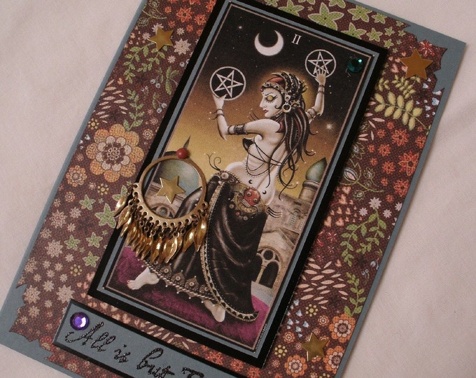 Gypsy Tarot Card Artistic Greeting Card - Etsy