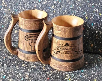Personalized Wooden Mugs for Renaissance festivals, LARP (Live Action Role-Playing), medieval