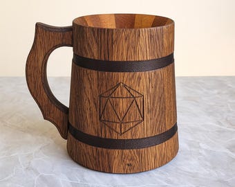 LARP Mug, Medieval Tankard, Viking Wooden Mug, Live Action Role-Playing Personalized Tankard