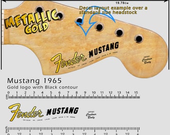 Mustang 1965 GOLD LOGO - Waterslide Decal