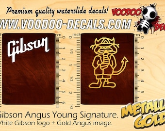 Gibson Angus Young Signature GOLD - Waterslide Decal