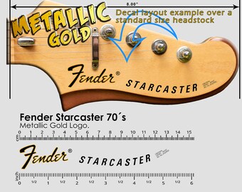 Starcaster 70s GOLD LOGO - Wasserschiebe Aufkleber