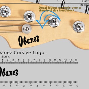 Ibanez Cursive Logo BLACK - Waterslide Decal