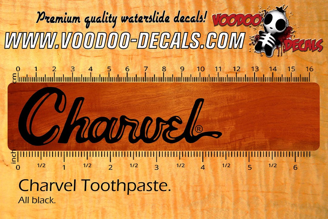 Charvel Toothpaste BLACK - Waterslide Decal - Etsy