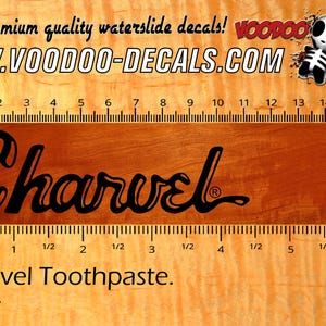 Charvel Toothpaste BLACK - Wasserschiebefolie Aufkleber