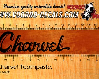 Charvel Toothpaste BLACK - Waterslide Decal