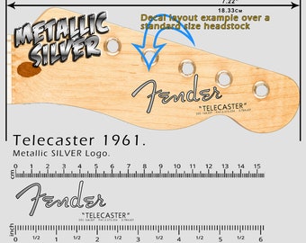 Telecaster 1961 SREBRNE LOGO - Naklejka wodna