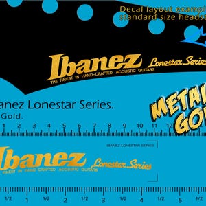 Ibanez Lonestar Series GOLD - Waterslide Decal