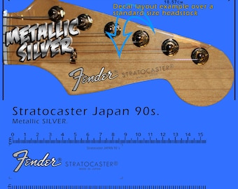 Stratocaster Japan 90s SILVER LOGO - Naklejka wodna