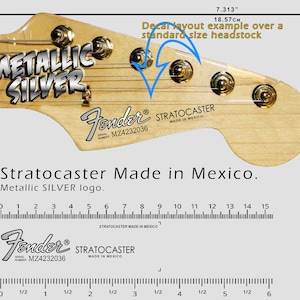Stratocaster Mexico SILVER LOGO - Vattenrutschkana-dekal