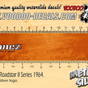 Ibanez Roadstar II Series 1964 SILVER - Waterslide Decal