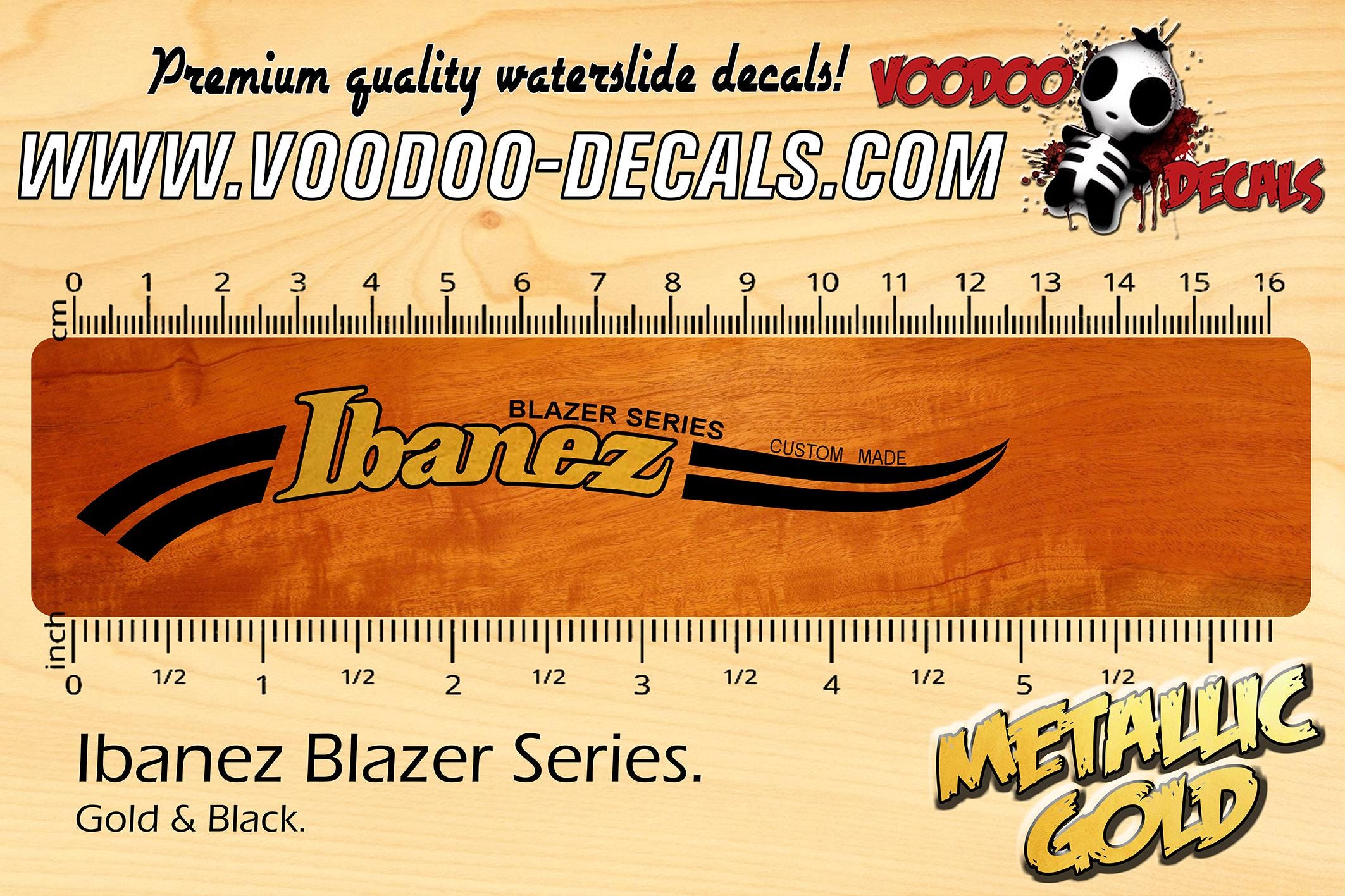 Ibanez Blazer Series GOLD - Waterslide Decal