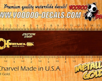 Charvel Made in USA Custom Shop - ORO - Calcomanía de agua